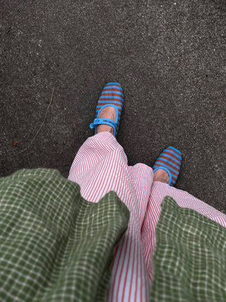 Simple Jacket | Lin | Green Pale Pink Squares
