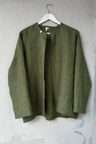 Simple Jacket | Lin | Green Pale Pink Squares