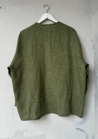 Simple Jacket | Lin | Green Pale Pink Squares
