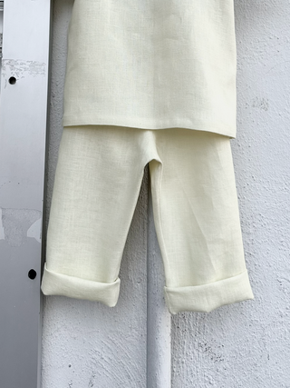 Basic Trousers | Lin | Pale Yellow