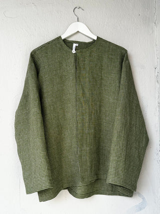 Simple Jacket | Lin | Green Pale Pink Squares
