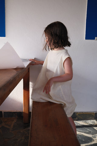 Simple Dress - med og uten erme | Lin | Pale Yellow