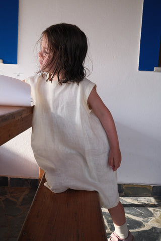 Simple Dress - med og uten erme | Lin | Pale Yellow
