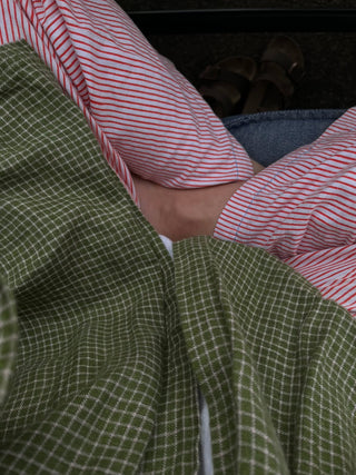 Simple Jacket | Lin | Green Pale Pink Squares