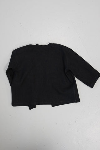 Simple Jacket | Japansk lin/ull | Sort
