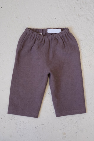 Wide Trousers | Japansk lin/ull | Deep Dusty Pink