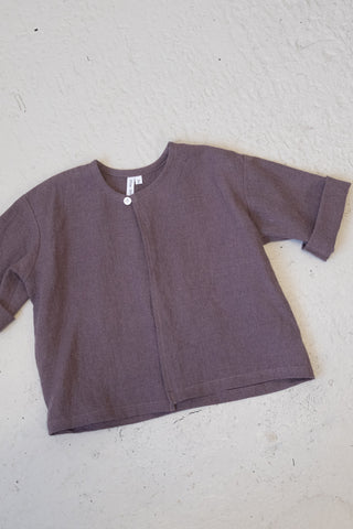 Simple Jacket | Japansk lin/ull | Deep Dusty Pink