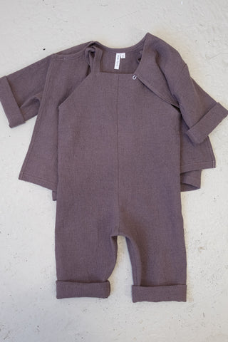 Strap Suit | Japansk lin/ull | Deep Dusty Pink