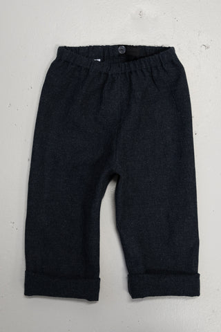 Basic Trousers | Japansk lin/ull | Deep Stone Blue