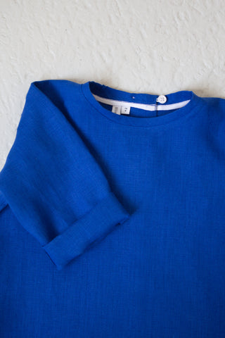 Long Sleeve Base Top | Lin | Cobalt