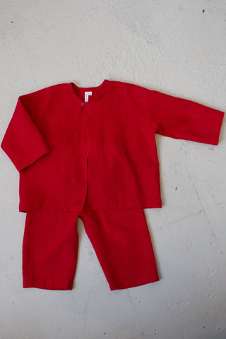 Wide Trousers | Lin | Classic Red