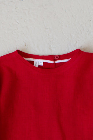 Short Sleeve Base Top | Lin | Classic Red