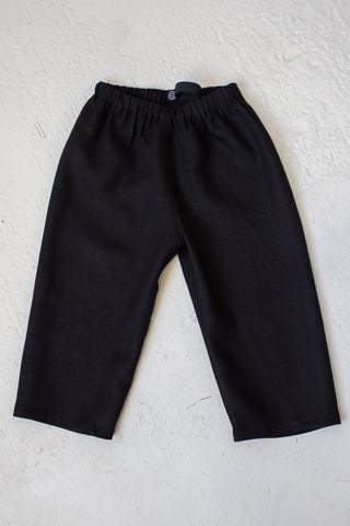 Wide Trousers | Lin | Sort