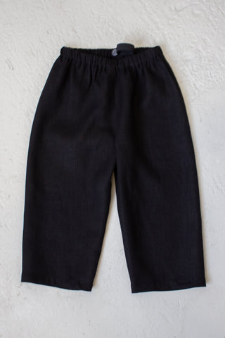 Wide Trousers | Lin | Sort
