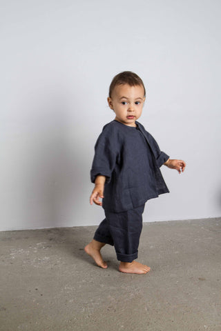 Basic Trousers | Lin | Stone Blue