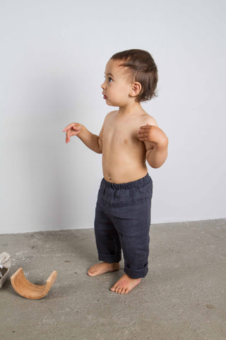 Basic Trousers | Lin | Stone Blue