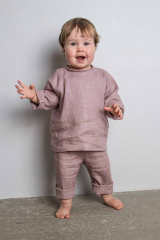 Long Sleeve Base Top | Lin | Dusty Pink