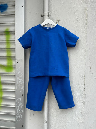 Short Sleeve Base Top | Lin | Cobalt