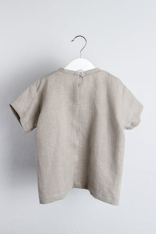 Short Sleeve Base Top | Lin | Natur
