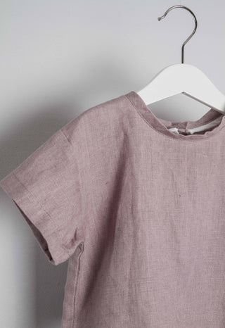 Short Sleeve Base Top | Lin | Dusty Pink