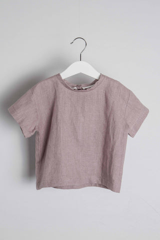 Short Sleeve Base Top | Lin | Dusty Pink