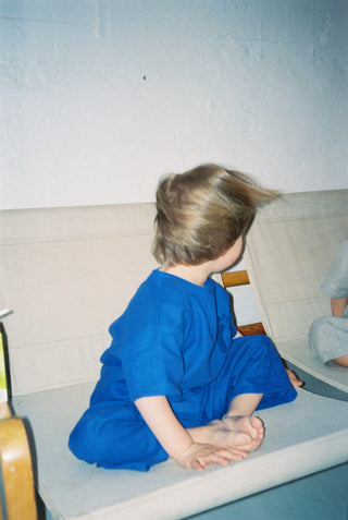 Short Sleeve Base Top | Lin | Cobalt