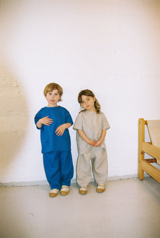 Wide Trousers | Lin | Cobalt