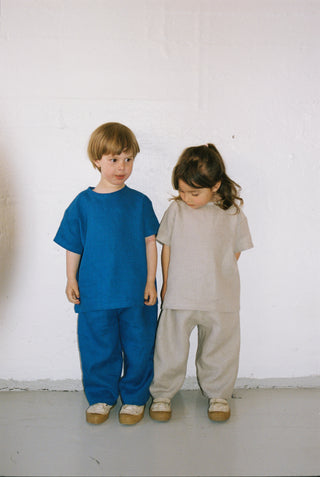 Wide Trousers | Lin | Cobalt