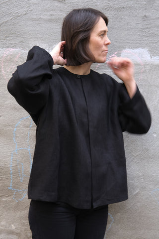 Simple Jacket | Lin | Sort