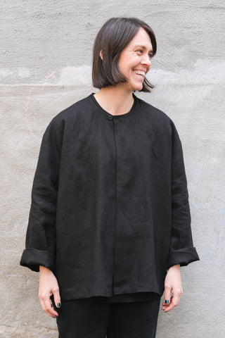 Simple Jacket | Lin | Sort