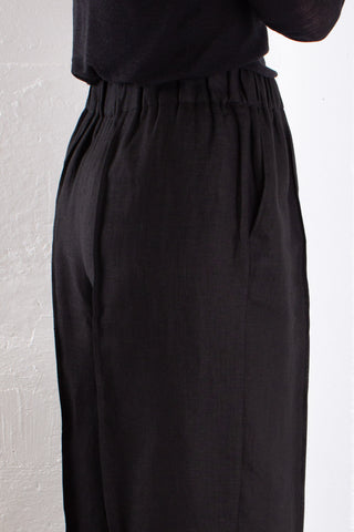Seam Trousers | Lin | Sort