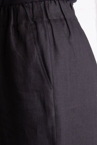 Seam Trousers | Lin | Sort