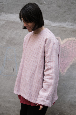 Simple Jacket | Lin | Green Pale Pink Squares