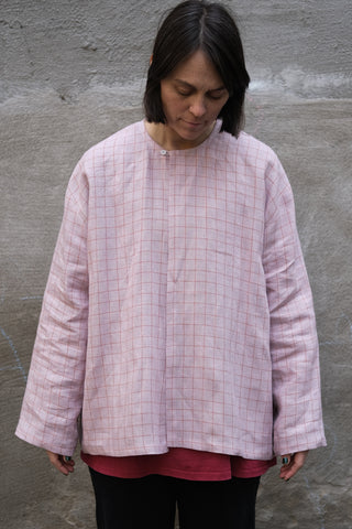 Simple Jacket | Lin | Green Pale Pink Squares