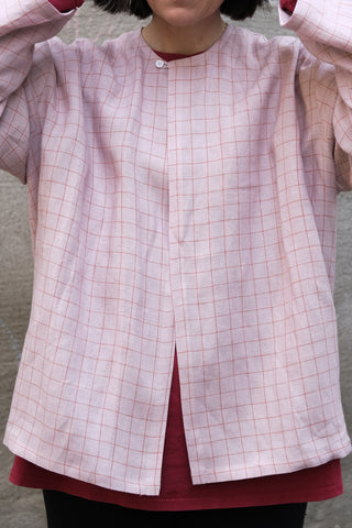 Simple Jacket | Lin | Green Pale Pink Squares