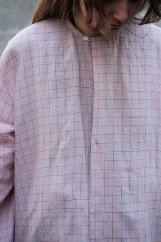 Simple Jacket | Lin | Green Pale Pink Squares
