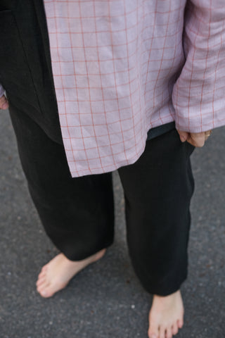 Simple Jacket | Lin | Green Pale Pink Squares