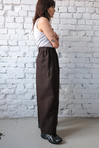 Seam Trousers | Lin | Brown