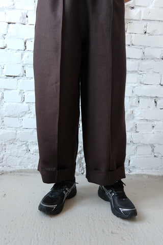 Seam Trousers | Lin | Brown