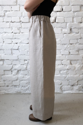 Seam Trousers | Lin | Natur