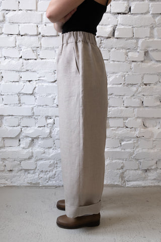 Seam Trousers | Lin | Natur