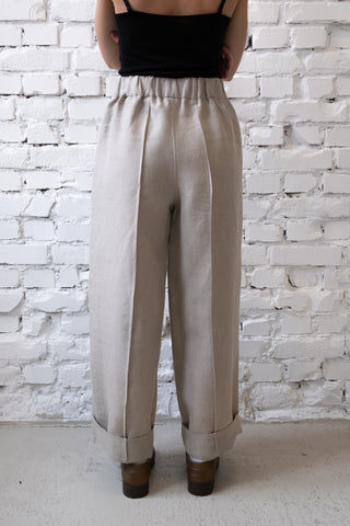 Seam Trousers | Lin | Natur