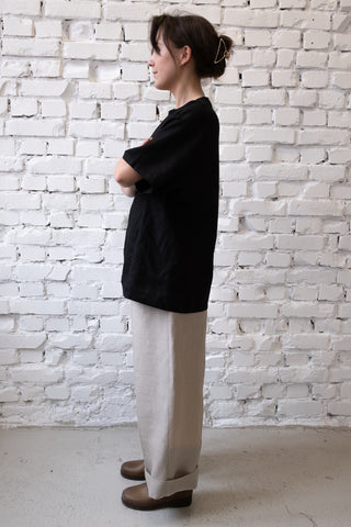 Seam Trousers | Lin | Natur