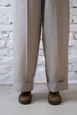 Seam Trousers | Lin | Natur