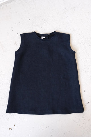 Simple Dress - uten erme | Lin | Navy