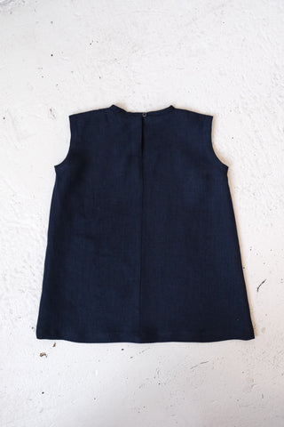 Simple Dress - uten erme | Lin | Navy
