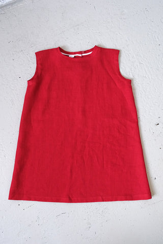 Simple Dress - uten erme | Lin | Classic Red
