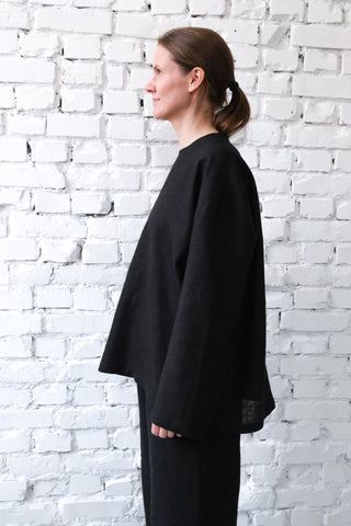 Long Sleeve Base Top | Lin | Sort