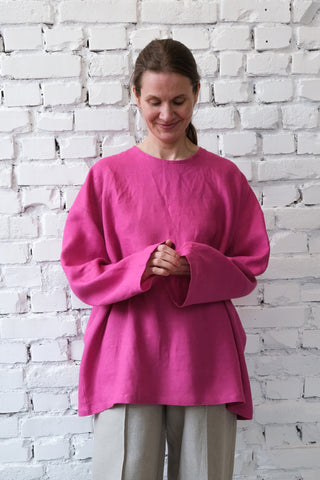 Long Sleeve Base Top | Lin | Magenta