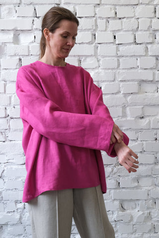 Long Sleeve Base Top | Lin | Magenta